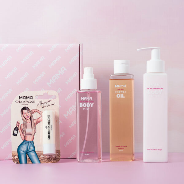 MAMA MAXI SET (ulje, mleko, sprej za telo i balzam za usne)